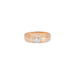 Delicate Moissanite Men's Wedding Band with Round Cut Stones in Solid Gold 1