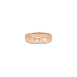 Delicate Moissanite Men's Wedding Band with Round Cut Stones in Solid Gold 1