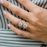 Round Cut Solitaire Style Cubic Zirconia in 925 Sterling Silver Ring 9