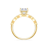 Stunning 1.5 CT Radiant Moissanite Engagement Ring in Pave Design 3