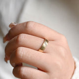 Delicate Moissanite Band with 0.05 TCW Round Cut Stones in Solid Gold 6