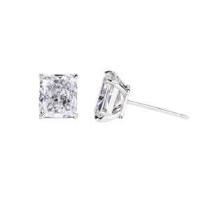 Round Cut Cubic Zirconia in 925 Sterling Silver Earrings