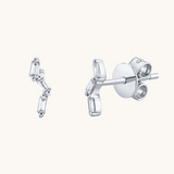 0.30 TCW Baguette Cut Moissanite Studs Earrings in Gold 2