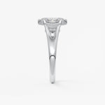 Radiant Three Stone/Bezel Lab Grown Diamond Engagement Ring