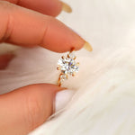 Stunning 2.5 CT Oval Moissanite Engagement Ring with Three Stone Design 5