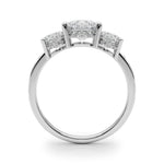Stunning 0.50-1.50 CT Round Moissanite Engagement Ring With Three Stone & Hidden Halo Design 3