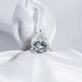 Stunning 5.0 CT Pear Moissanite Engagement Ring with Double Hidden Halo & Pave Design 5