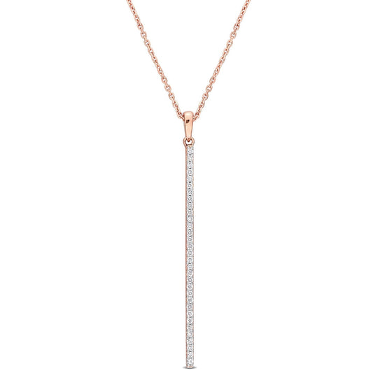 Round Cut Cubic Zirconia in 925 Sterling Silver Necklace 2