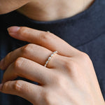 Stunning 0.2 TCW Marquise Moissanite Stones Half Eternity Wedding Bands 4