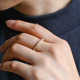 Stunning 0.2 TCW Marquise Moissanite Stones Half Eternity Wedding Bands 4