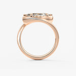 Marquise Swirl Solitaire Lab Grown Diamond Engagement Ring