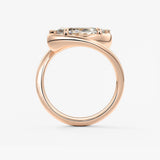 Marquise Swirl Solitaire Lab Grown Diamond Engagement Ring