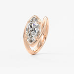 Marquise Swirl Solitaire Lab Grown Diamond Engagement Ring
