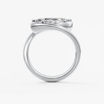 Marquise Swirl Solitaire Lab Grown Diamond Engagement Ring