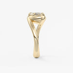 Marquise Swirl Solitaire Lab Grown Diamond Engagement Ring