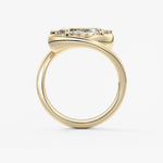 Marquise Swirl Solitaire Lab Grown Diamond Engagement Ring