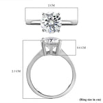 Round Cut Solitaire Style  Cubic Zirconia in 925 Sterling Silver Jewelry 6