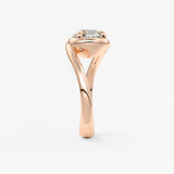 Pear Swirl Solitaire Lab Grown Diamond Engagement Ring