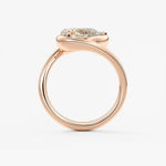 Pear Swirl Solitaire Lab Grown Diamond Engagement Ring
