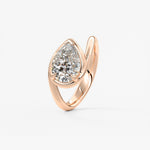 Pear Swirl Solitaire Lab Grown Diamond Engagement Ring