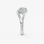 Pear Swirl Solitaire Lab Grown Diamond Engagement Ring