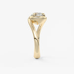 Pear Swirl Solitaire Lab Grown Diamond Engagement Ring
