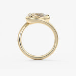 Pear Swirl Solitaire Lab Grown Diamond Engagement Ring