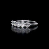 Round Cut Cubic Zirconia in 925 Sterling Silver Wedding Bands 11