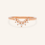 Stunning 0.2 TCW Round Moissanite Stones Curved Wedding Bands 4