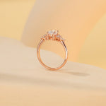 Stunning 2.0 CT Oval Cut Moissanite Engagement Ring with Cluster Design 3