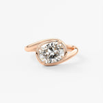 Cushion Swirl Solitaire Lab Grown Diamond Engagement Ring