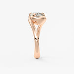 Cushion Swirl Solitaire Lab Grown Diamond Engagement Ring