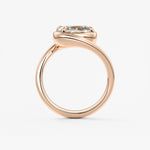 Cushion Swirl Solitaire Lab Grown Diamond Engagement Ring