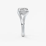 Cushion Swirl Solitaire Lab Grown Diamond Engagement Ring