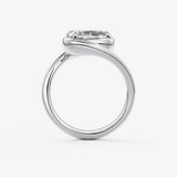 Cushion Swirl Solitaire Lab Grown Diamond Engagement Ring