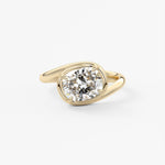 Cushion Swirl Solitaire Lab Grown Diamond Engagement Ring