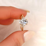 Stunning 2.5 CT Oval Moissanite Engagement Ring with Cluster Design 5