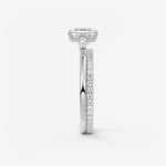 Asscher Three Stone Lab Grown Diamond Engagement Ring