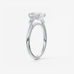 Asscher Three Stone Lab Grown Diamond Engagement Ring