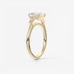 Asscher Three Stone Lab Grown Diamond Engagement Ring