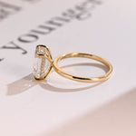 Stunning 1.0 - 2.0 CT Emerald Moissanite Engagement Ring with Hidden Halo Design 9