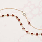 0.25 CT Round Garnet Lab Made Diamond- January Birthstone Necklace 5