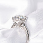 Stunning 4.0 CT Oval Cut Moissanite Engagement Ring with Hidden Halo Design 7