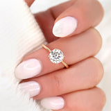 Stunning 2.0 CT Round Moissanite Engagement Ring with Solitaire Design 7