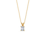 1.0 CT Radiant Cut Moissanite Diamond Solitaire Pendant Necklace in Solid Gold 4