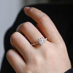 Stunning 1.0 - 2.0 CT Oval Moissanite Engagement Ring with Pave Design 6