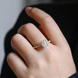 Stunning 1.0 - 2.0 CT Oval Moissanite Engagement Ring with Pave Design 6