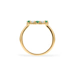 0.36 TCW Round Emerald Lab Made Diamond-May Birthstone Engagement Ring 4