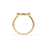 0.36 TCW Round Emerald Lab Made Diamond-May Birthstone Engagement Ring 4