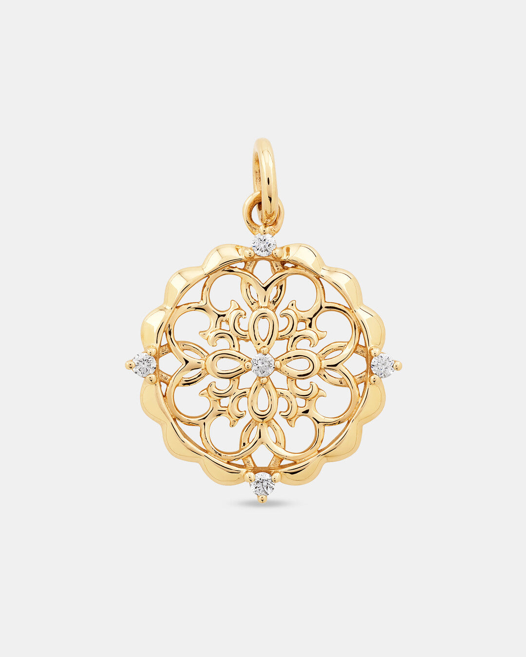 Round Cut Cubic Zirconia in 925 Sterling Silver Necklace 1